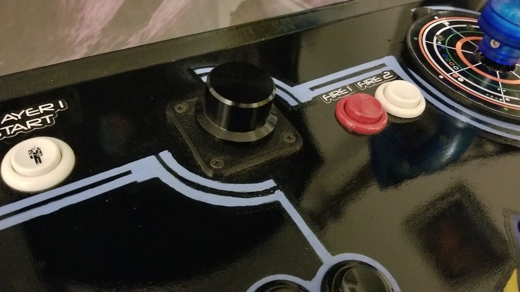 DIY USB Arcade spinner mounting plate/template and Pro Micro housing (Arduino sketch included)
