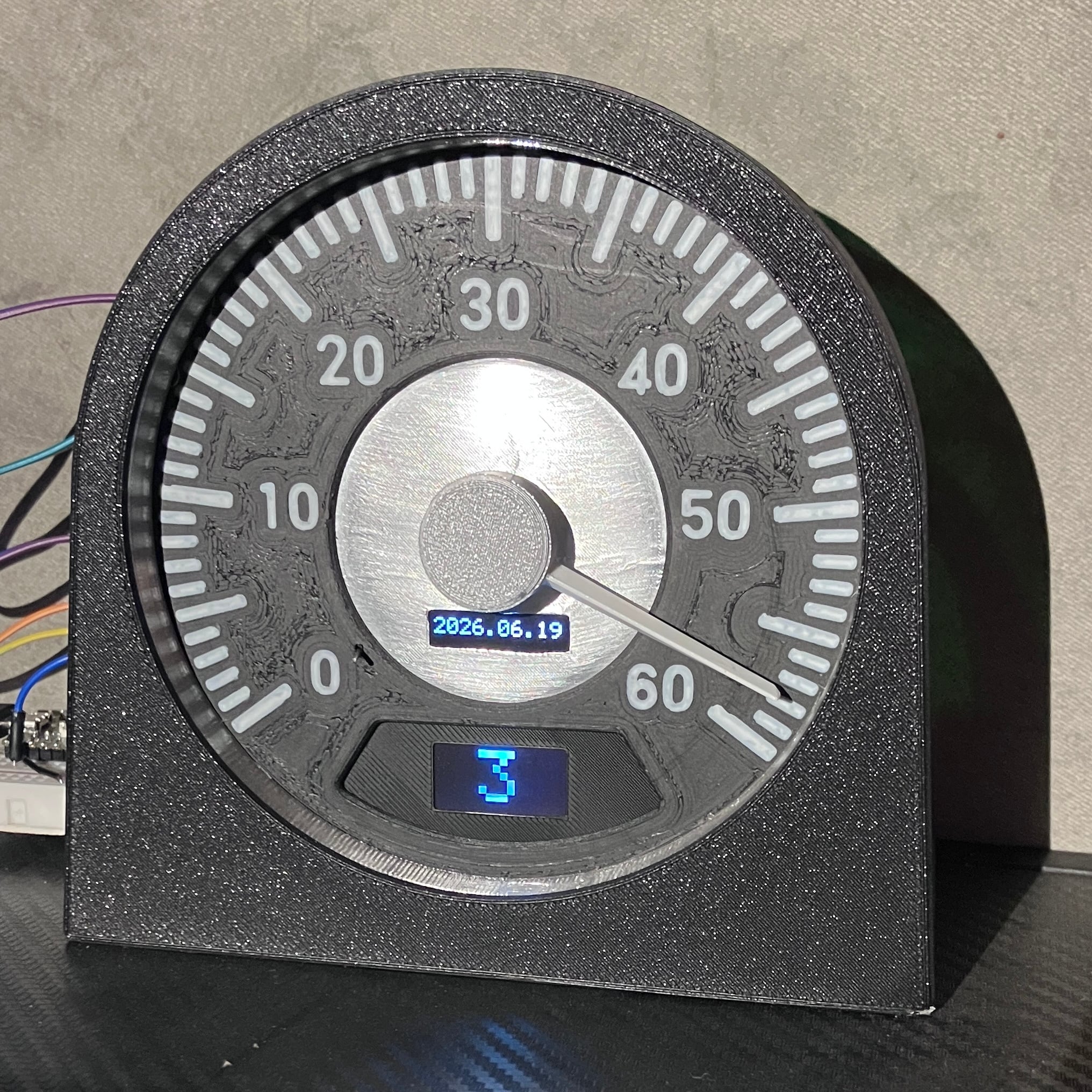 Vintage Speedometer Inspired Clock