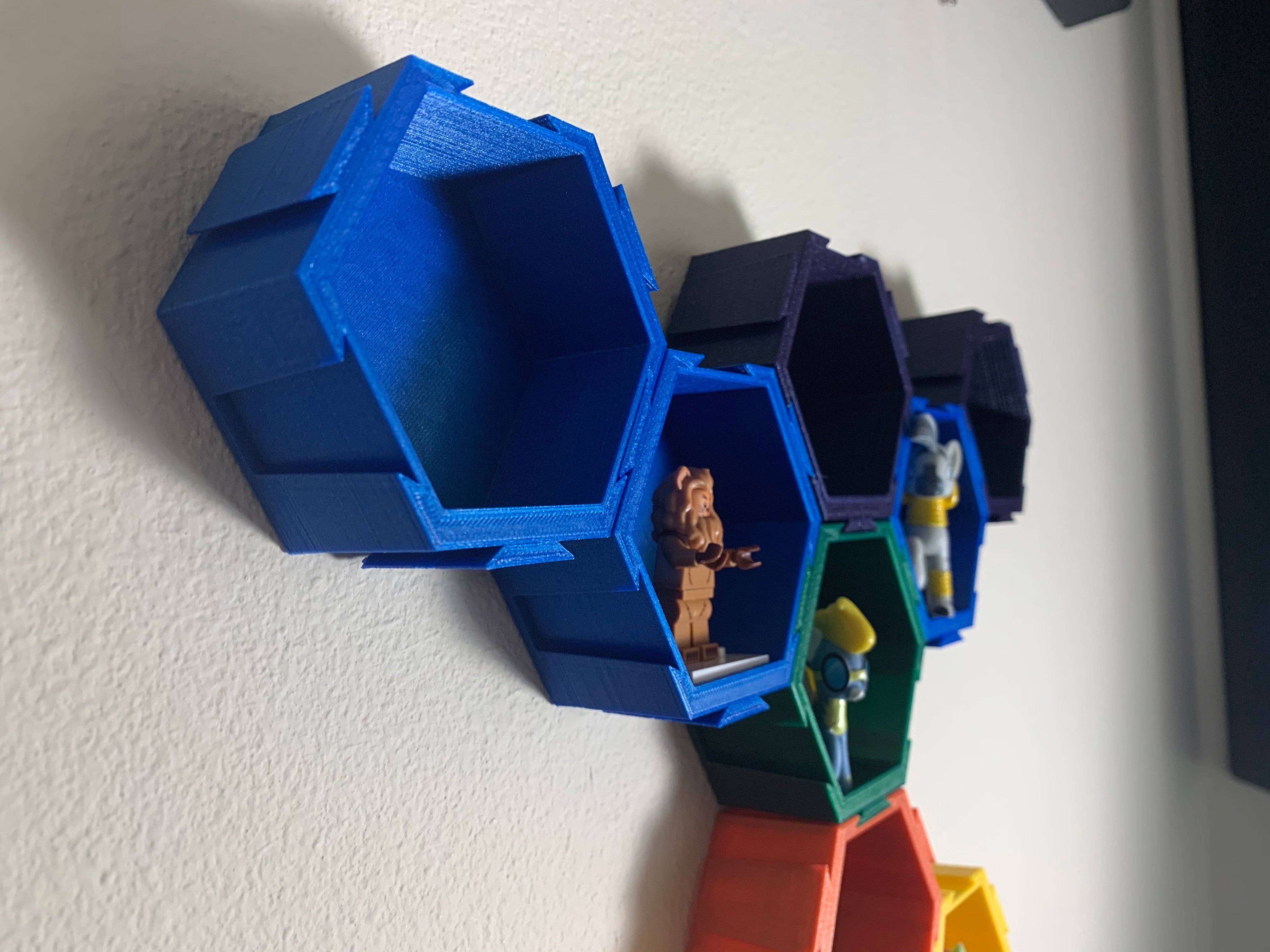 Modular Hexagonal Display Box with Dovetails