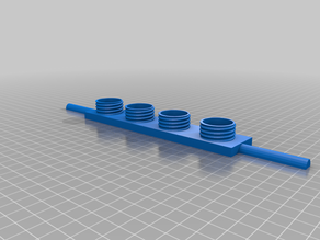 Miniature Priming Stick - Bottle Cap Holder x4 3D model