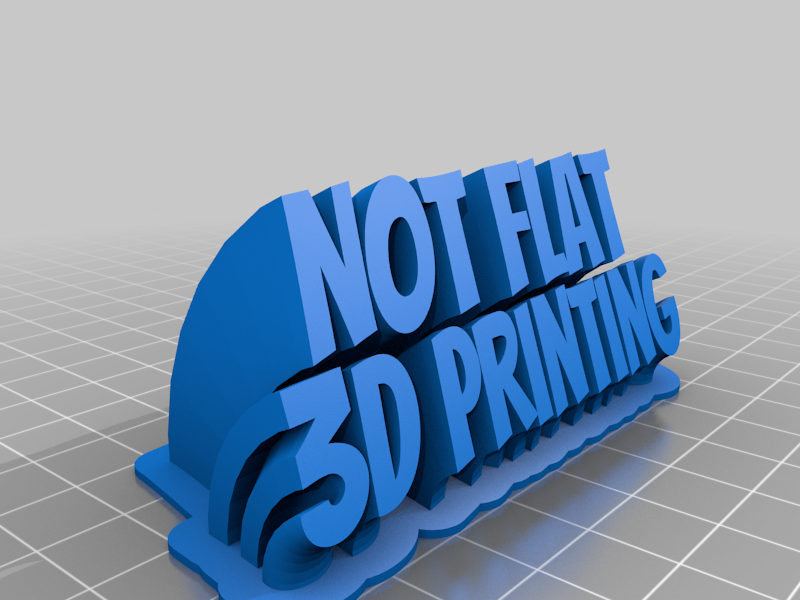 not flat 3d printing custom name plate