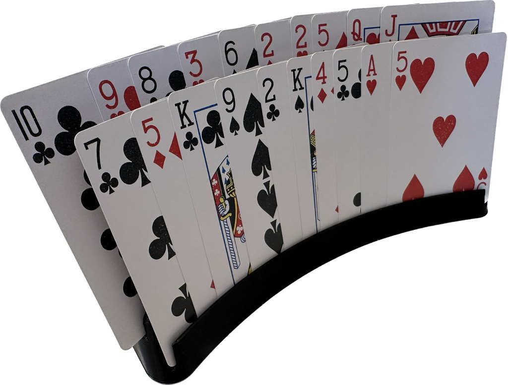 Playing card holder - holds 20+ cards