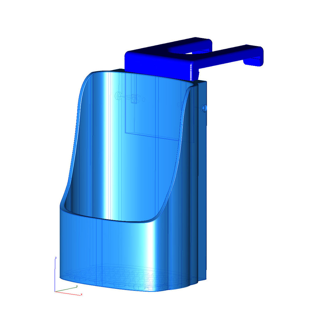 Equate 34oz or Target 32oz Hand Sanitizer holder for Haworth Compose Cubicles - version 2