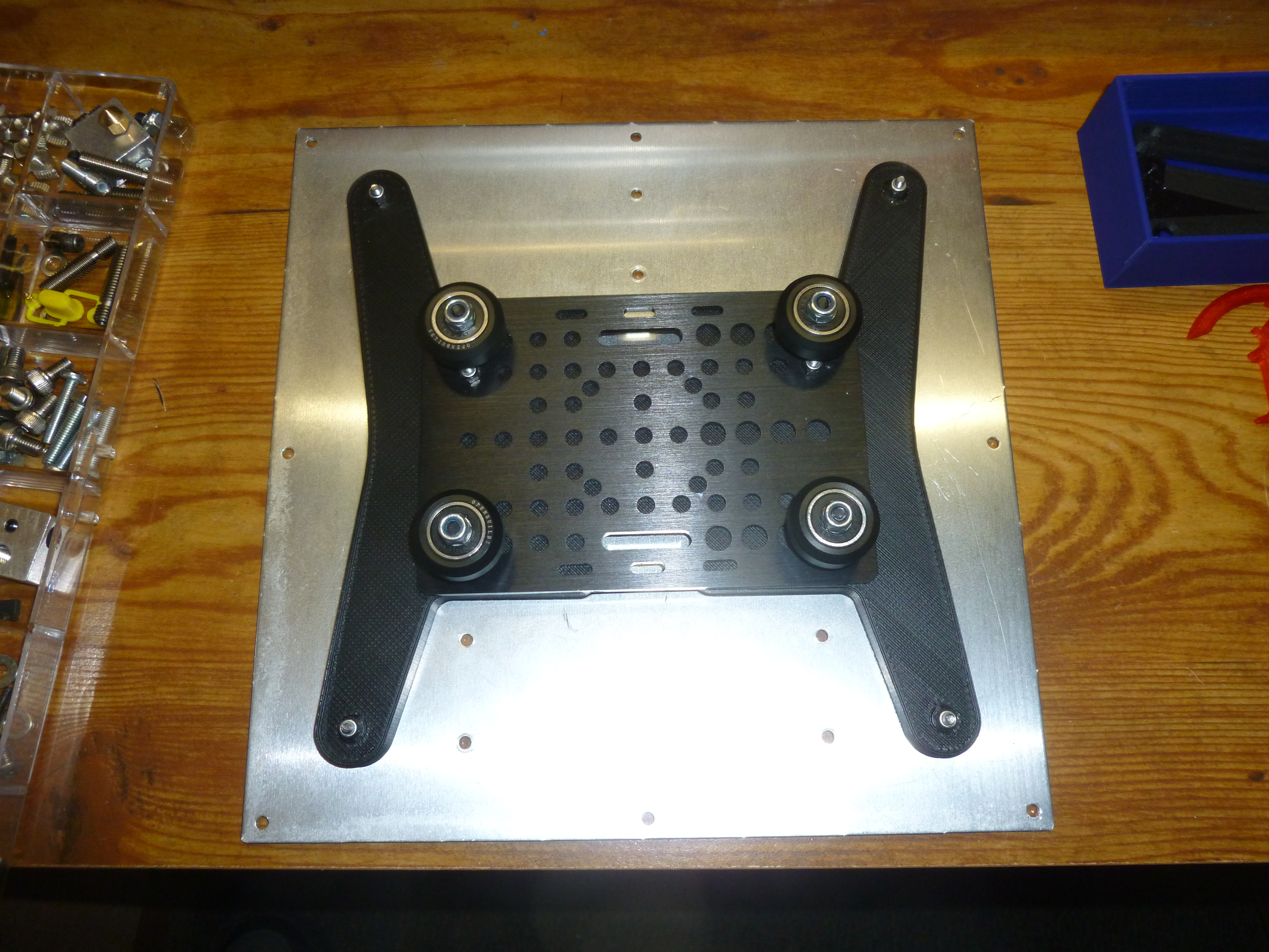 Printer bed support