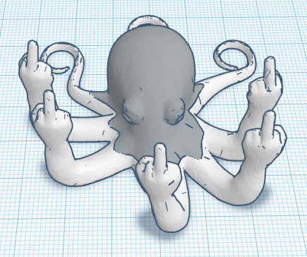 Fucktopus Smoothed and Split Head / Body