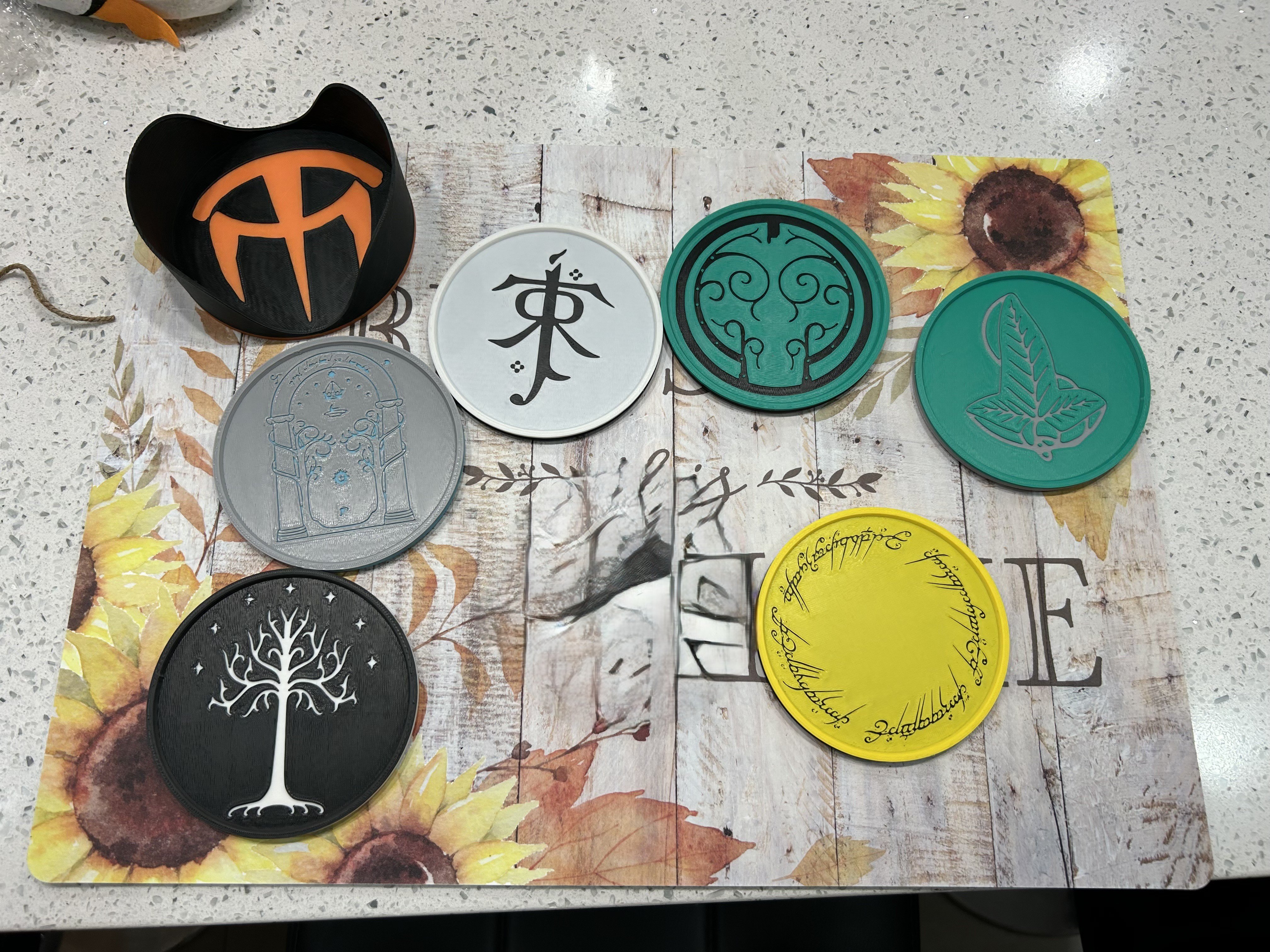 Lord of the Rings Coasters and Holder