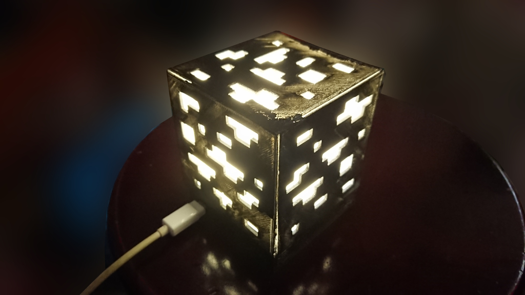 Remixed Minecraft Ore Lamp Cube