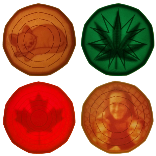 Hidden Internal Lithophane Coasters