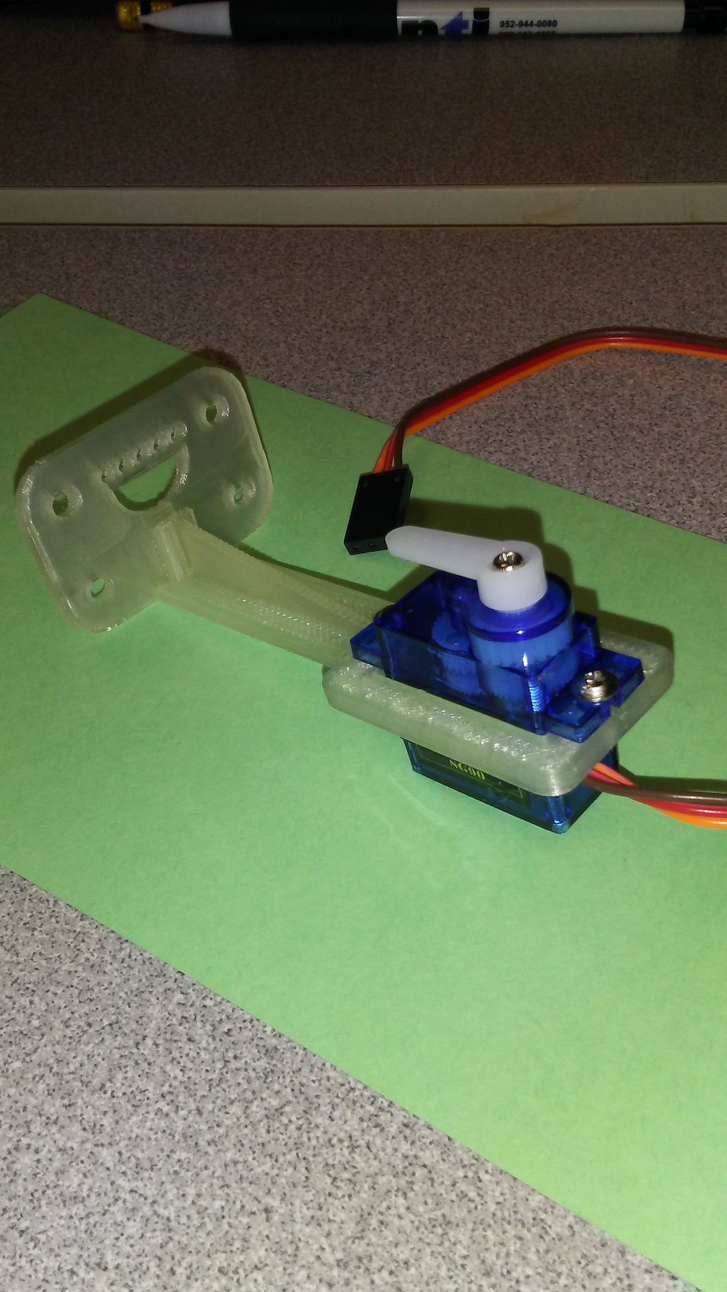 Turnout/Switch Under Table Servo Mount