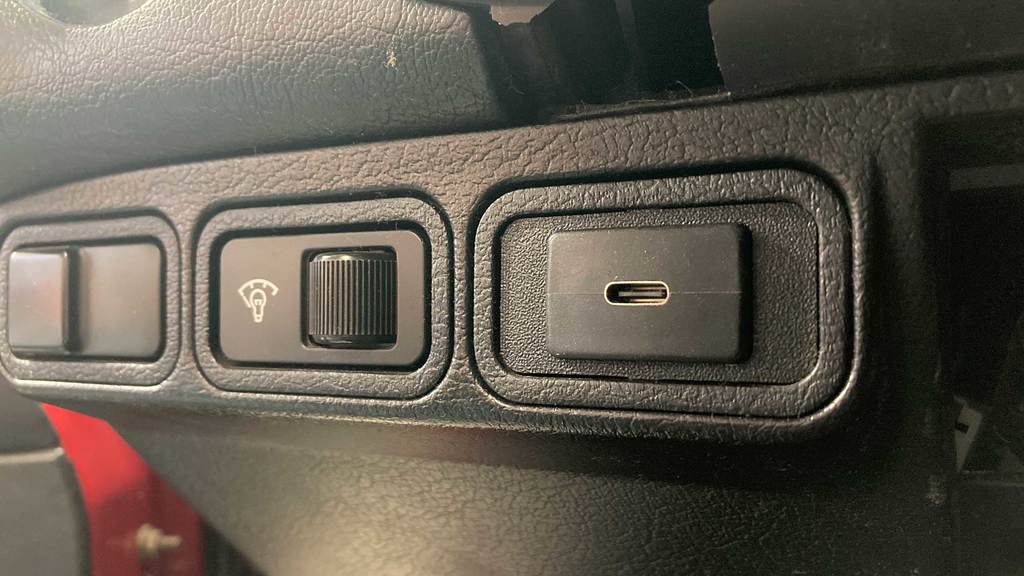 USB mount for Miata switch blanking plate