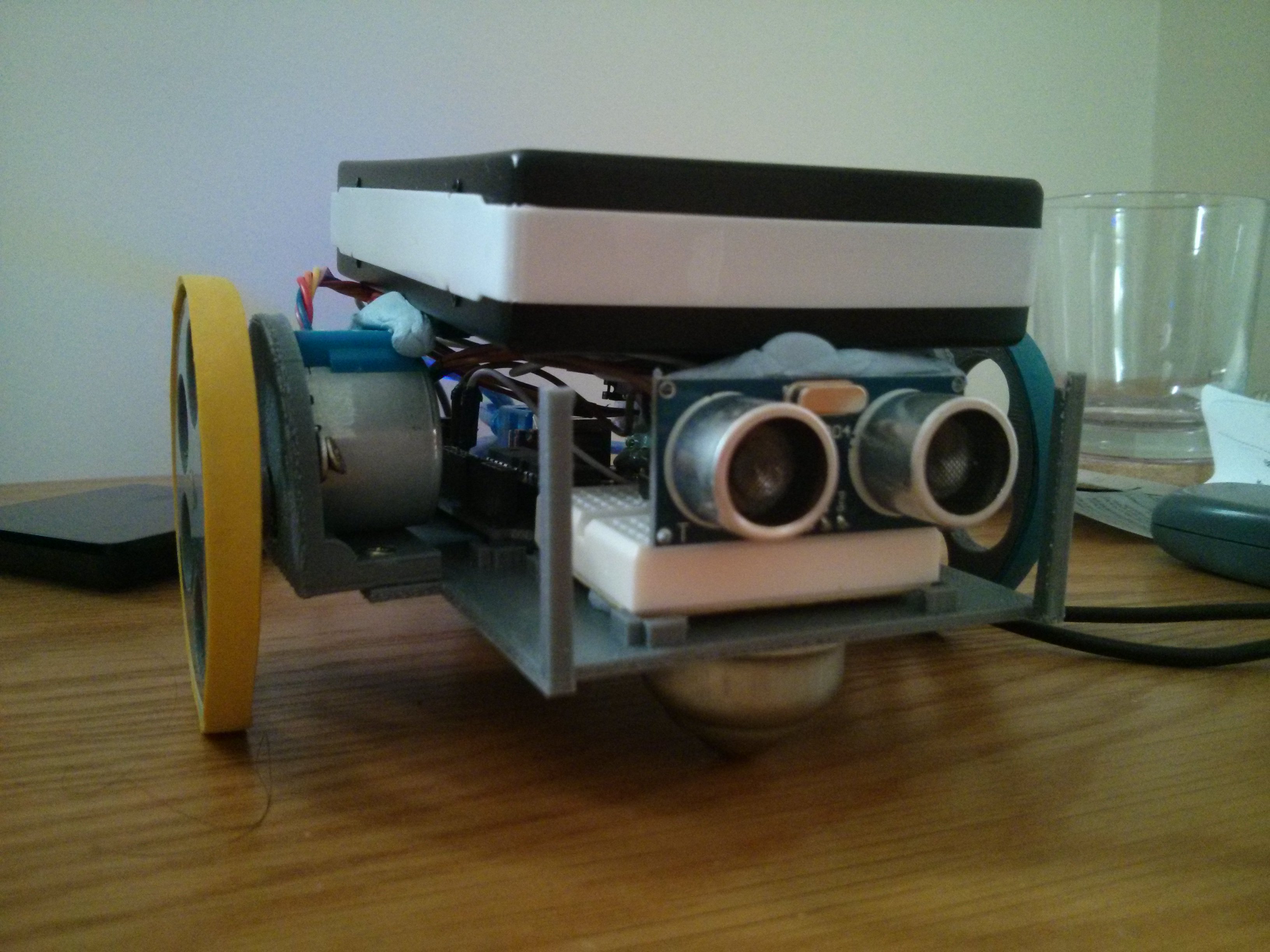 Base for arduino duemilanove, small prototype board and 2 mounts for 28BYJ-48 and ULN2003