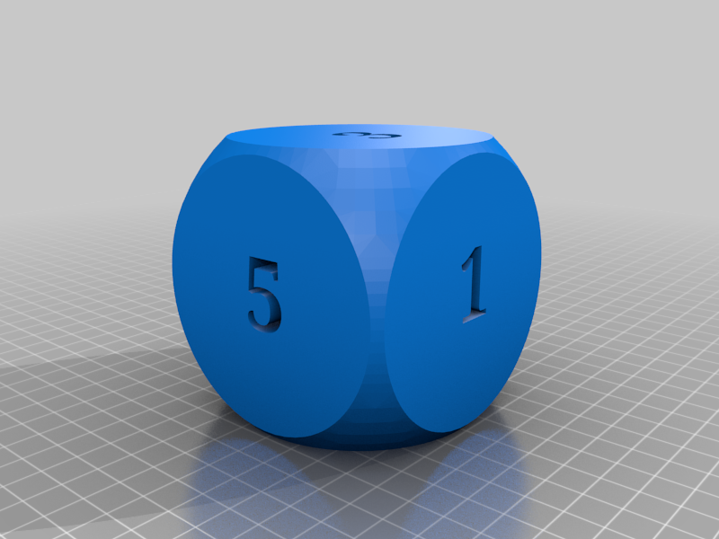 Dice with numbers