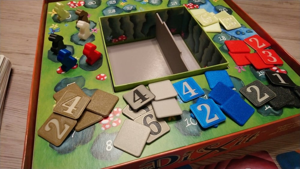Dixit board game tokens and organizer