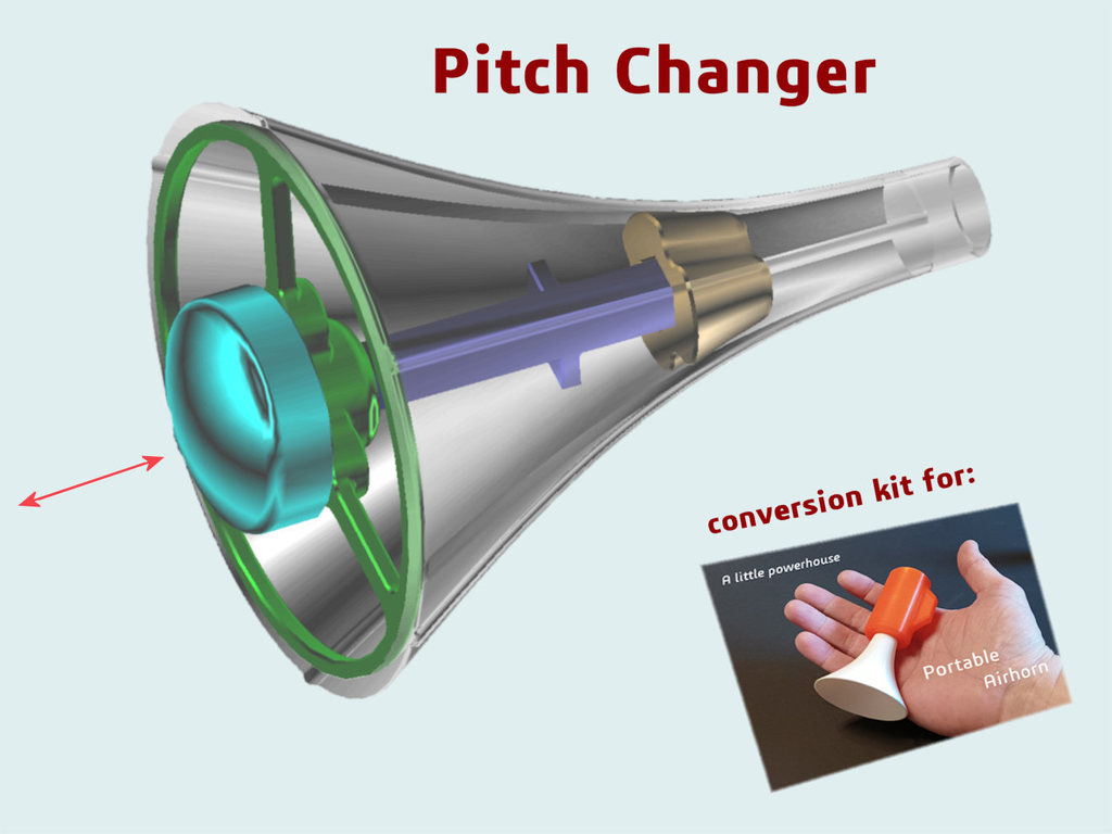 Pitch Changer for Portable Airhorn