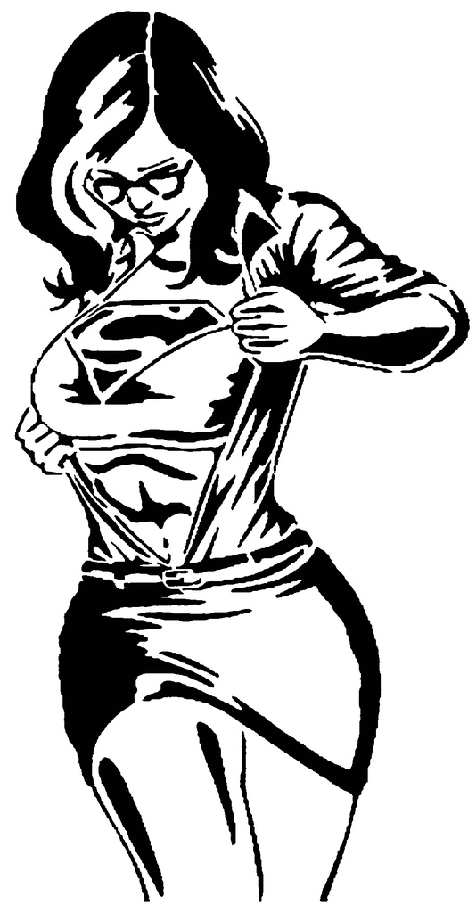 Super Girl stencil 4