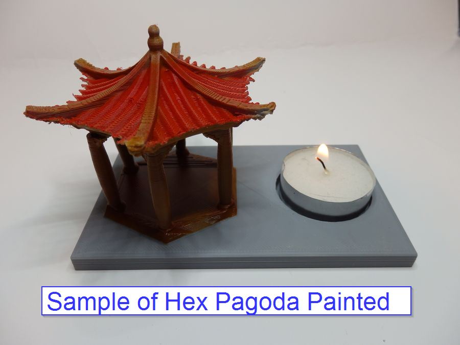 Hexagon Pagoda Tealight Candle Holder