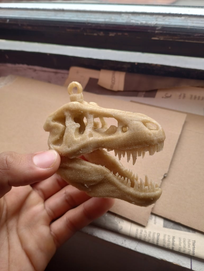 T-Rex Skull Necklace piece