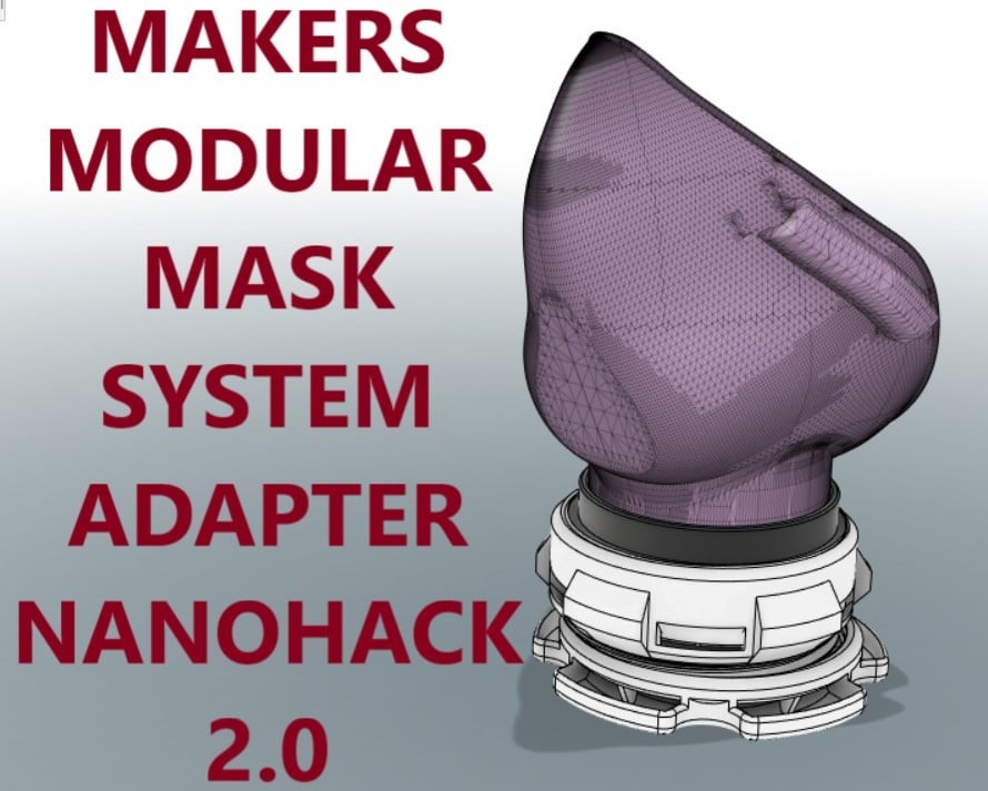 Makers Modular Mask System - Nano Hack 2.0 Adapter
