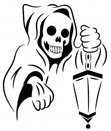 Grim Reaper stencil 25