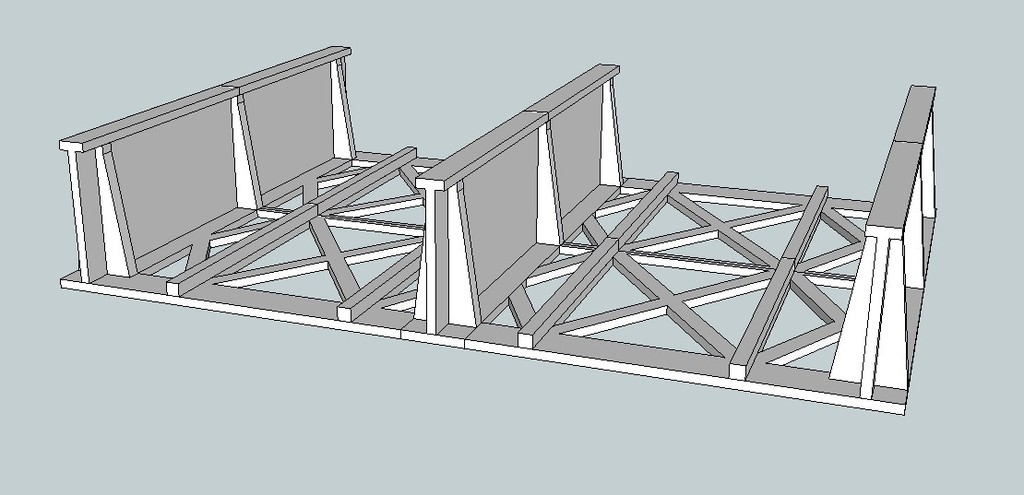 HO Scale Double Bridge 3.75 Inches UPDATED 6-4