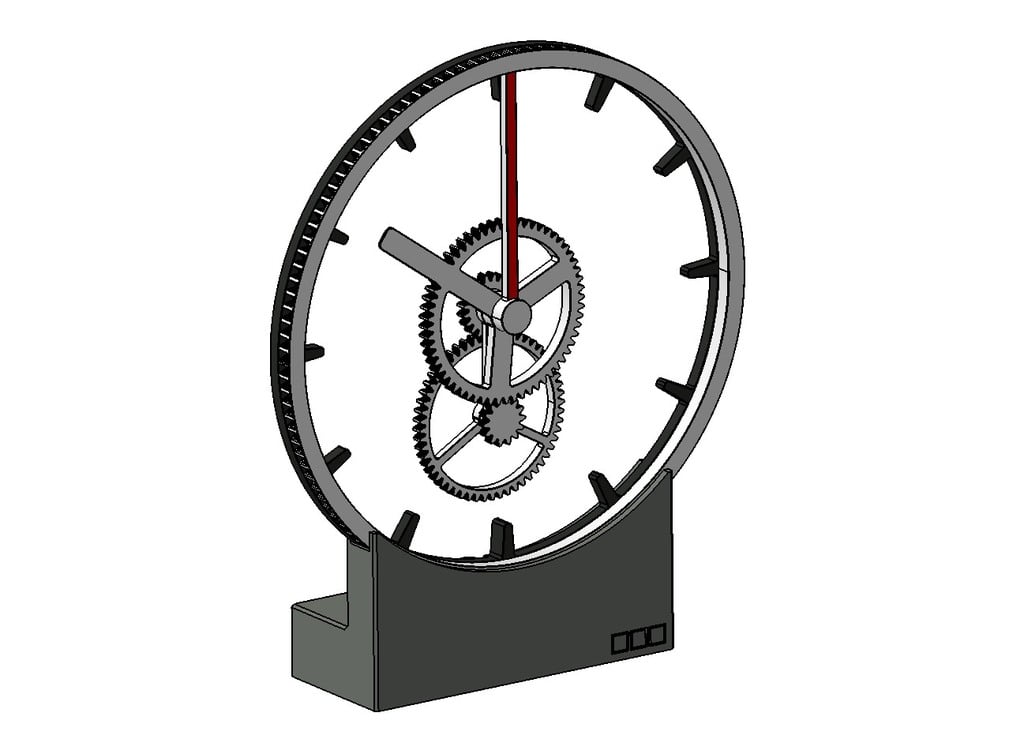 Hollow clock with flying hands