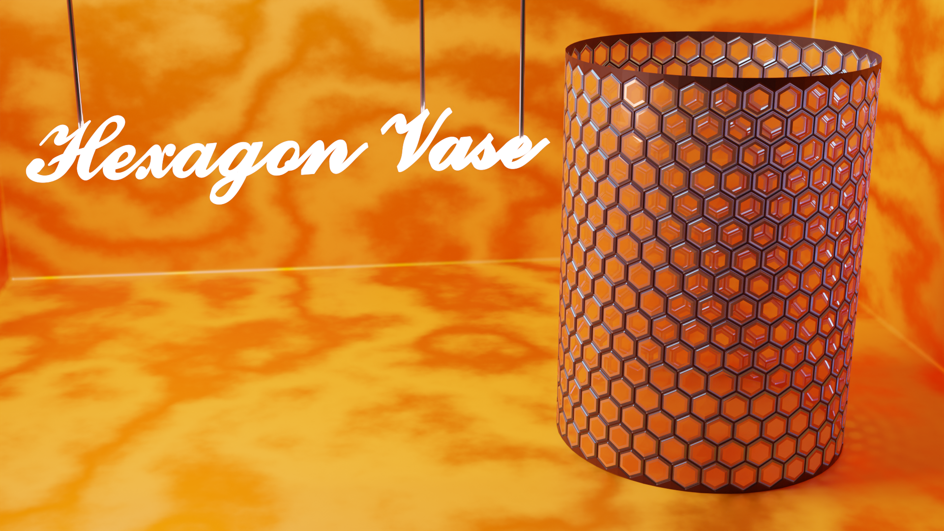 Hexagonal Pattern 3D Printable Vase - Pen Holder &amp; Decorative Piece