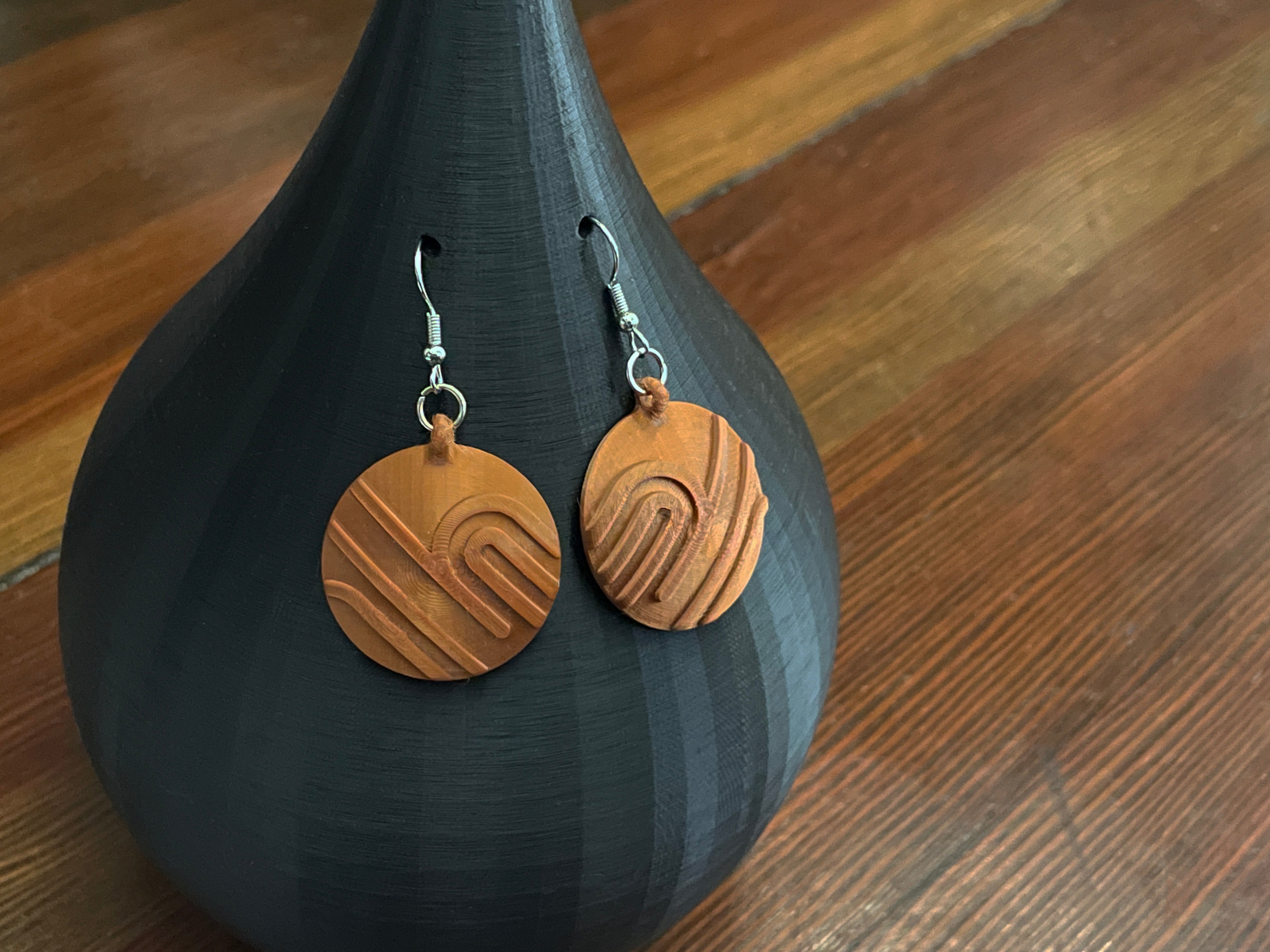 Loops and Lines Disc Earrings