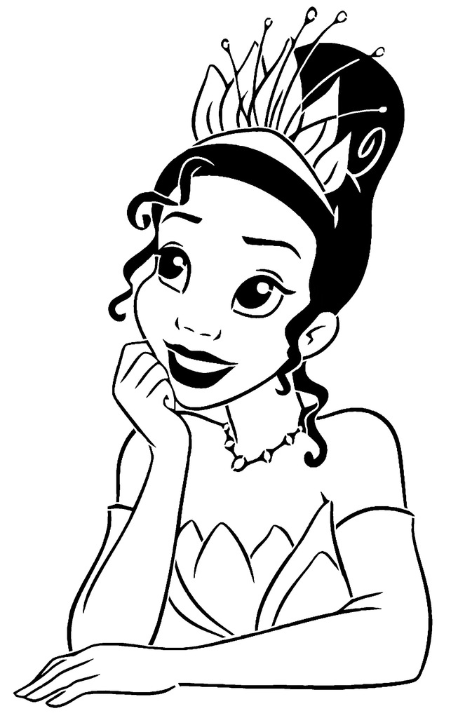 Princess Tiana stencil 2