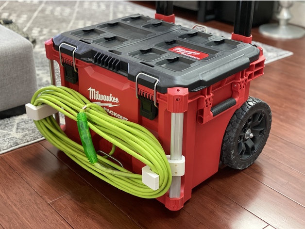 50ft Cord Holder 3D Printed for the Milwaukee Packout Toolbox Carbon Fiber