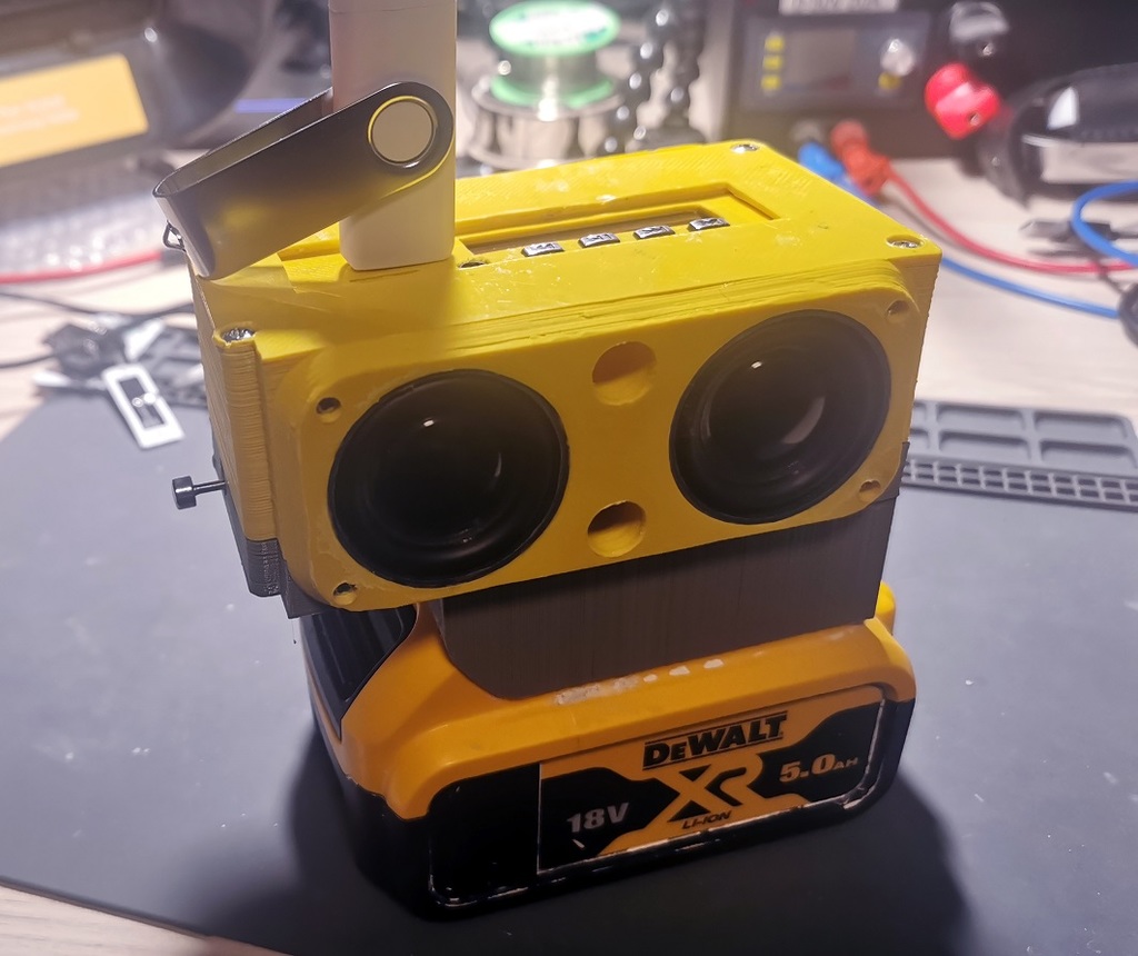 DIY drill battery radio