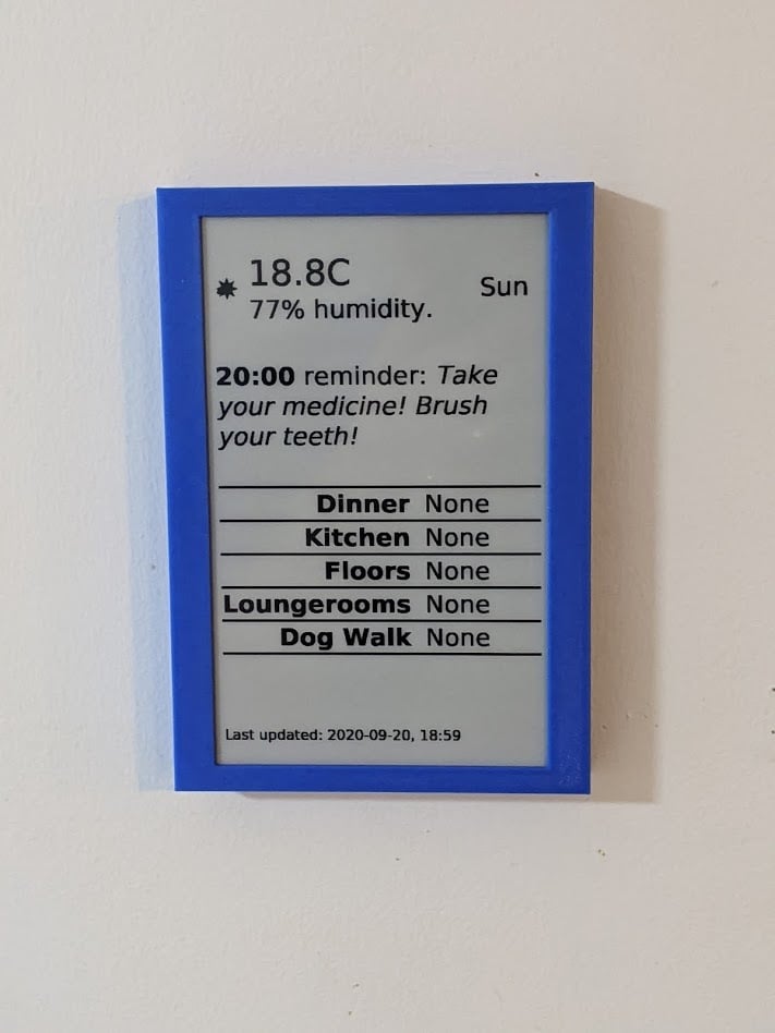 e-ink home automation display