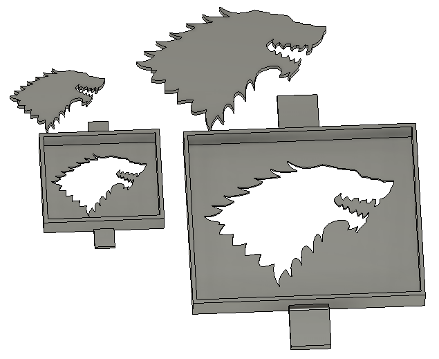 Wolf head stencil