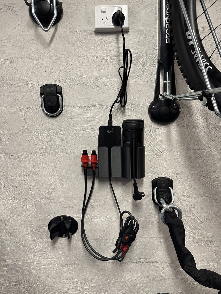 Specialized S Works battery and charger holder