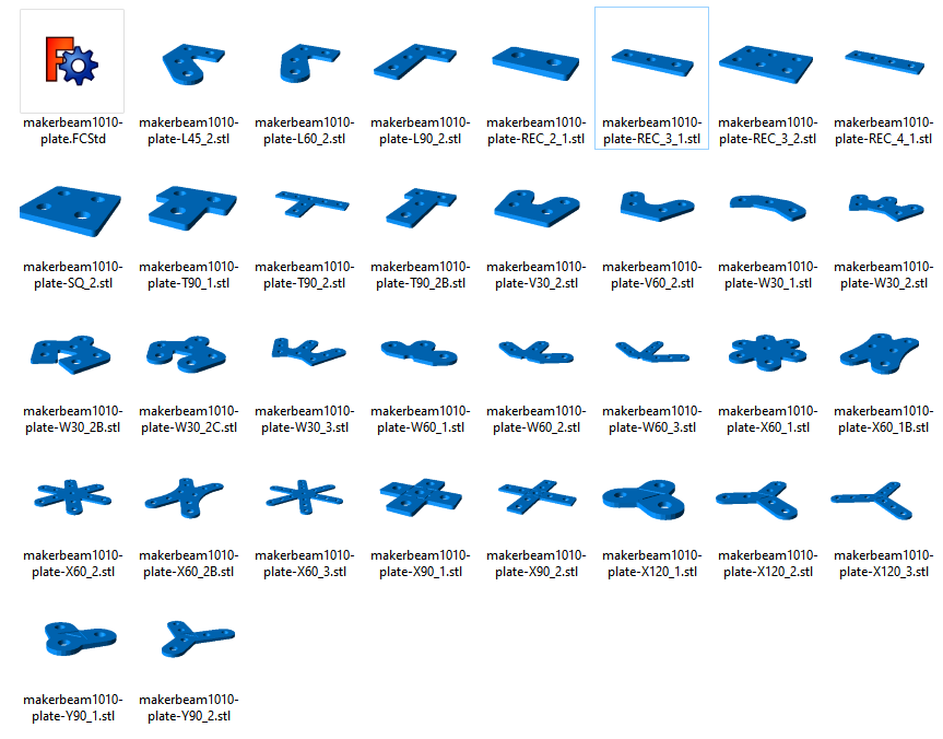 Plates for 1010 (10mm) MakerBeam®