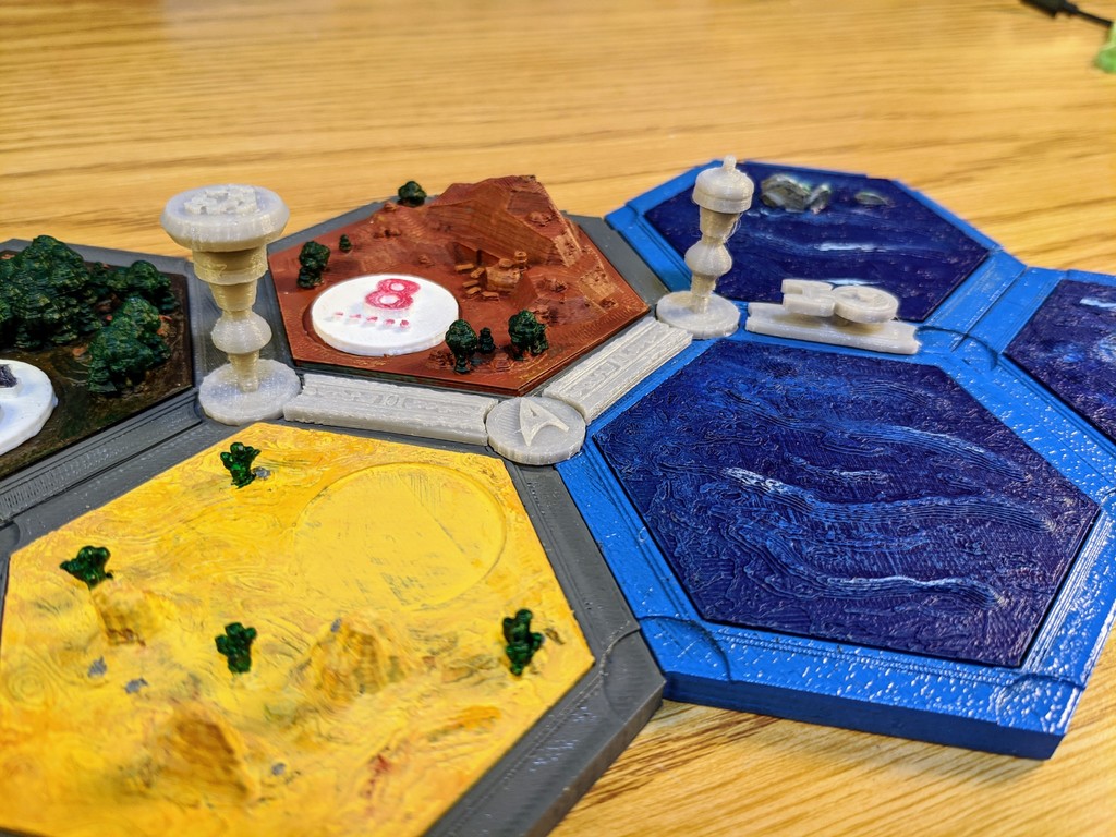 Star Trek themed Catan Pieces - for 3D printed board