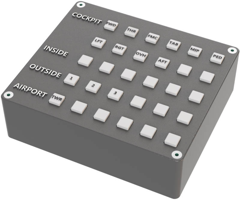 Flight simulator camera selector