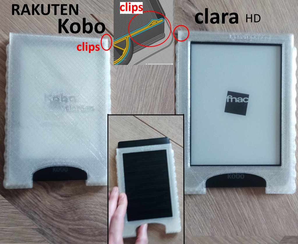 case / cover Kobo Clara HD rakuten ebook 3d print