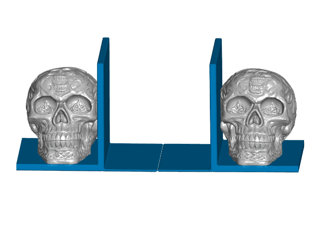 Celtic Skull Bookends (Left and Right)