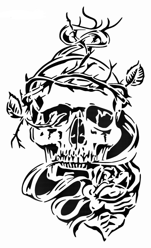 Skull Stencil 6