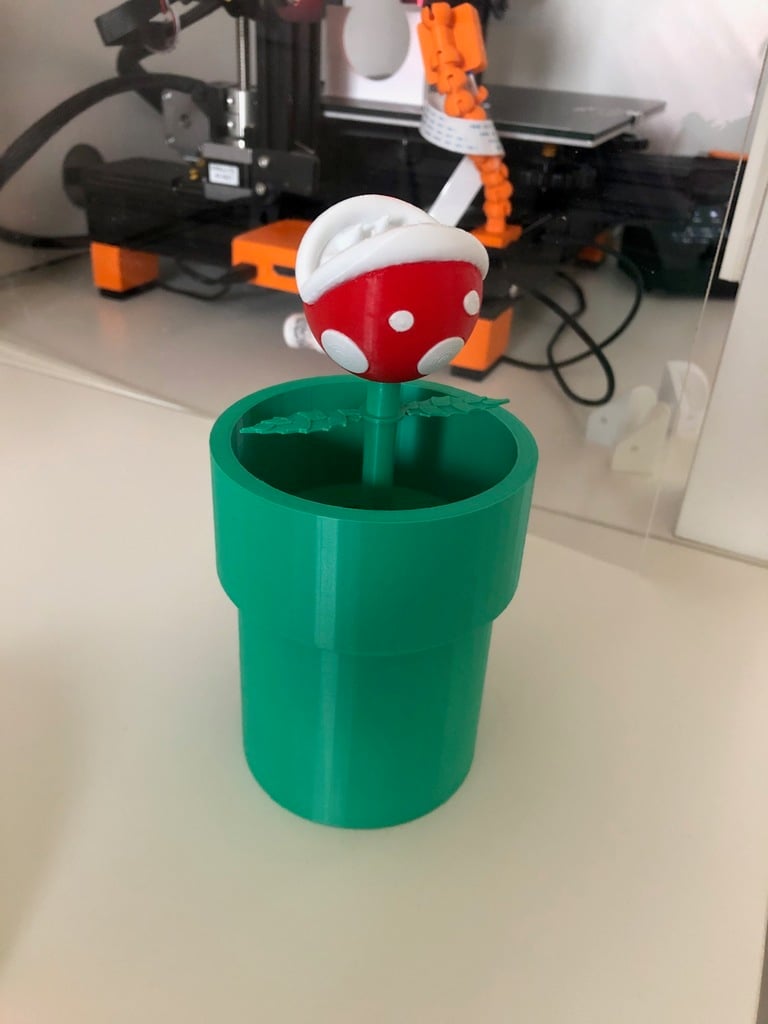 Piranha Plant Pencil Topper - Multi colors with one extruder