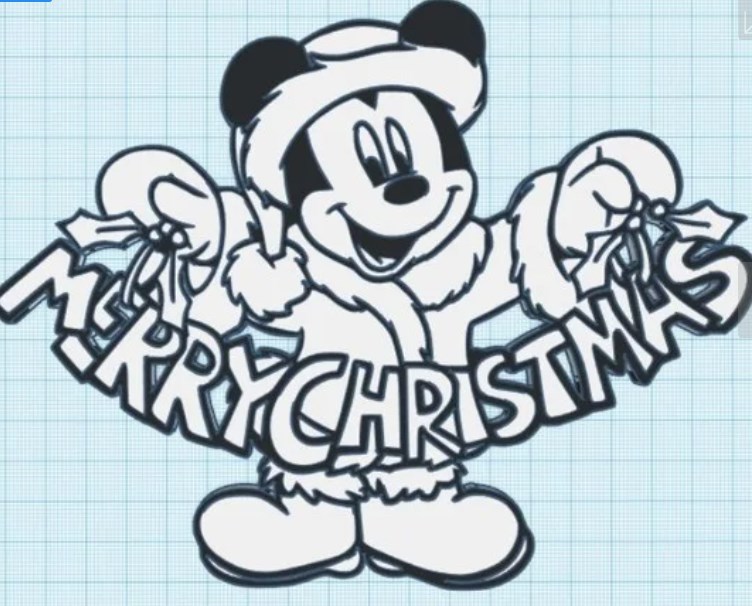 Mickey Merry Christmas Wall Art (multi Print)