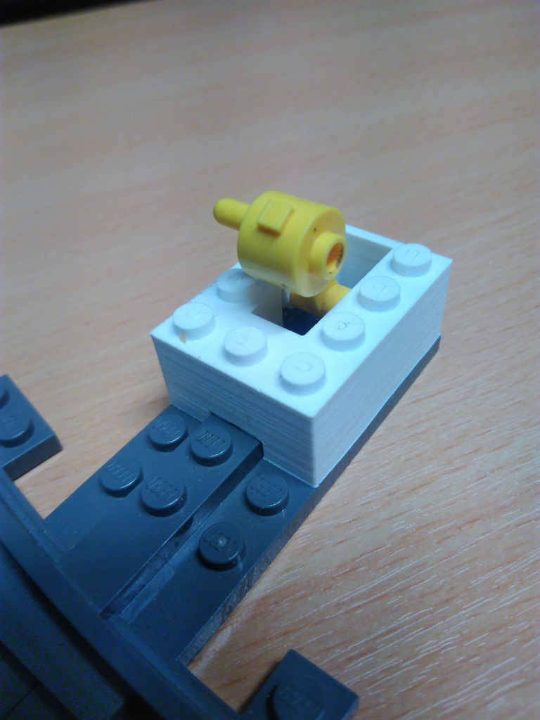 Lego track switch lever holder