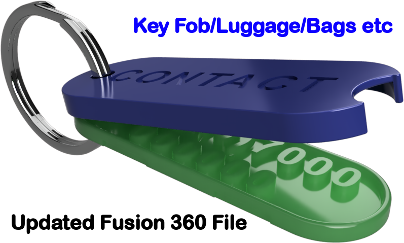 Key Fob/Luggage Tag - With Mobile/Cell Number