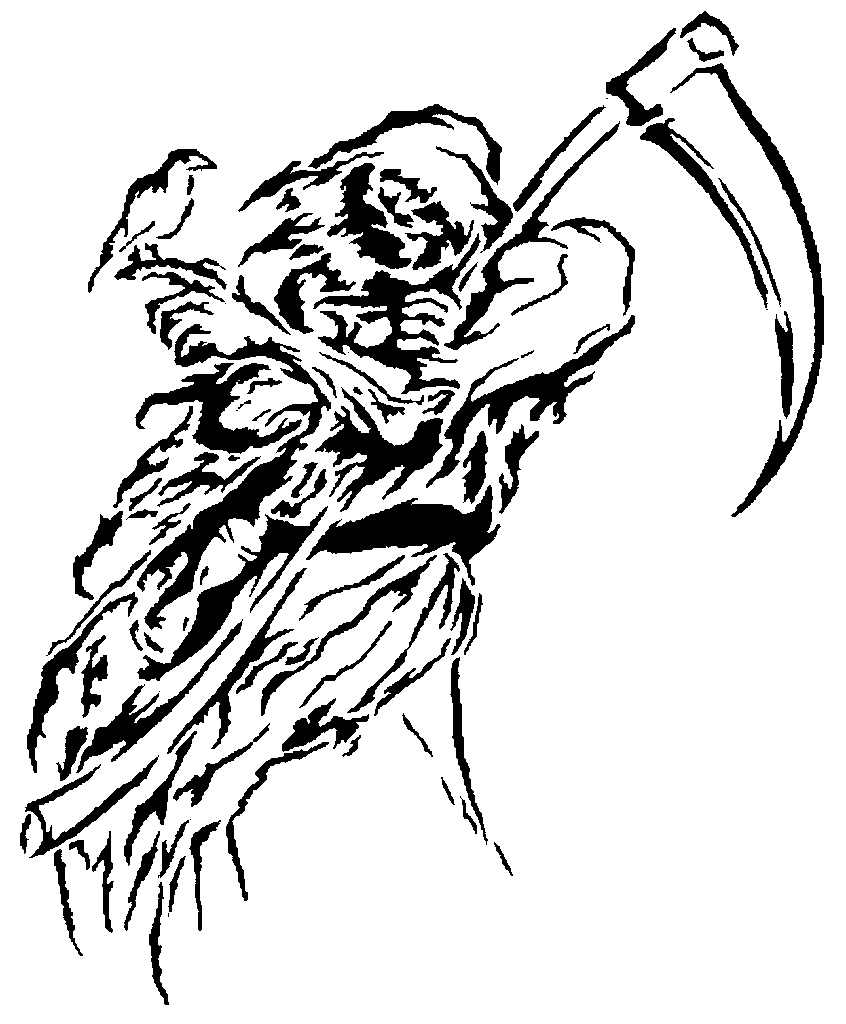 Grim Reaper stencil 19