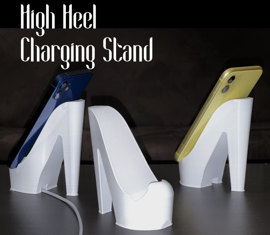 High heel shoe phone charging stand