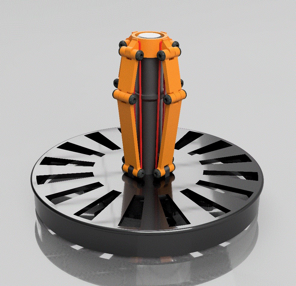 Filament spool holder with bearing and automatic centering