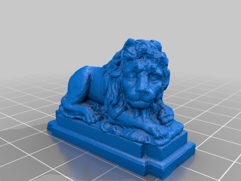 Lion statue (Supportless, FDM-friendly)