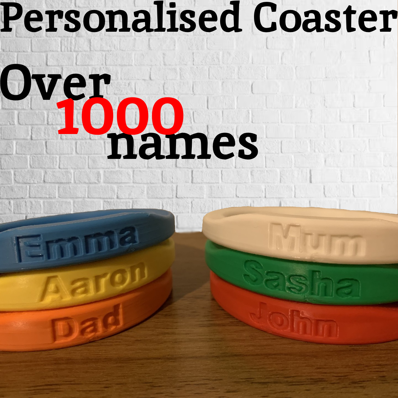 Personalised Coaster (with names)