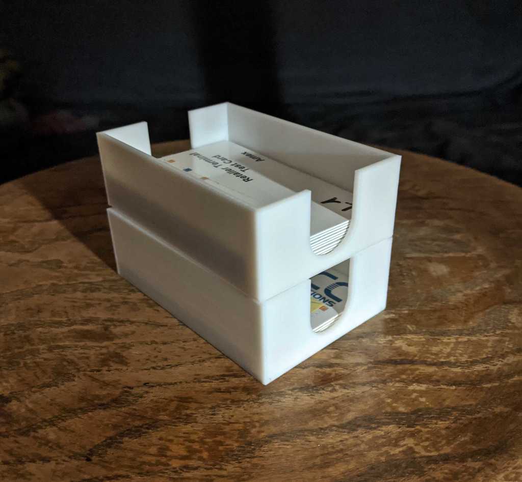 Stackable box for credit and visit cards
