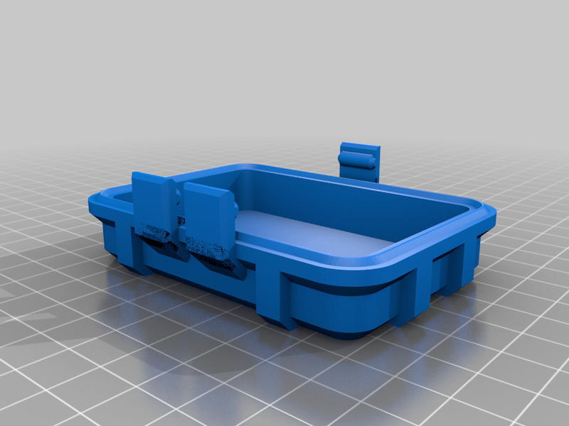 AA battery box NO HINGE snap shut
